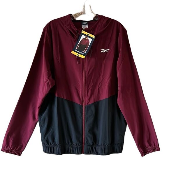 NEW Reebok Mens Full Zip Training Woven Jacket - Picture 1 of 5